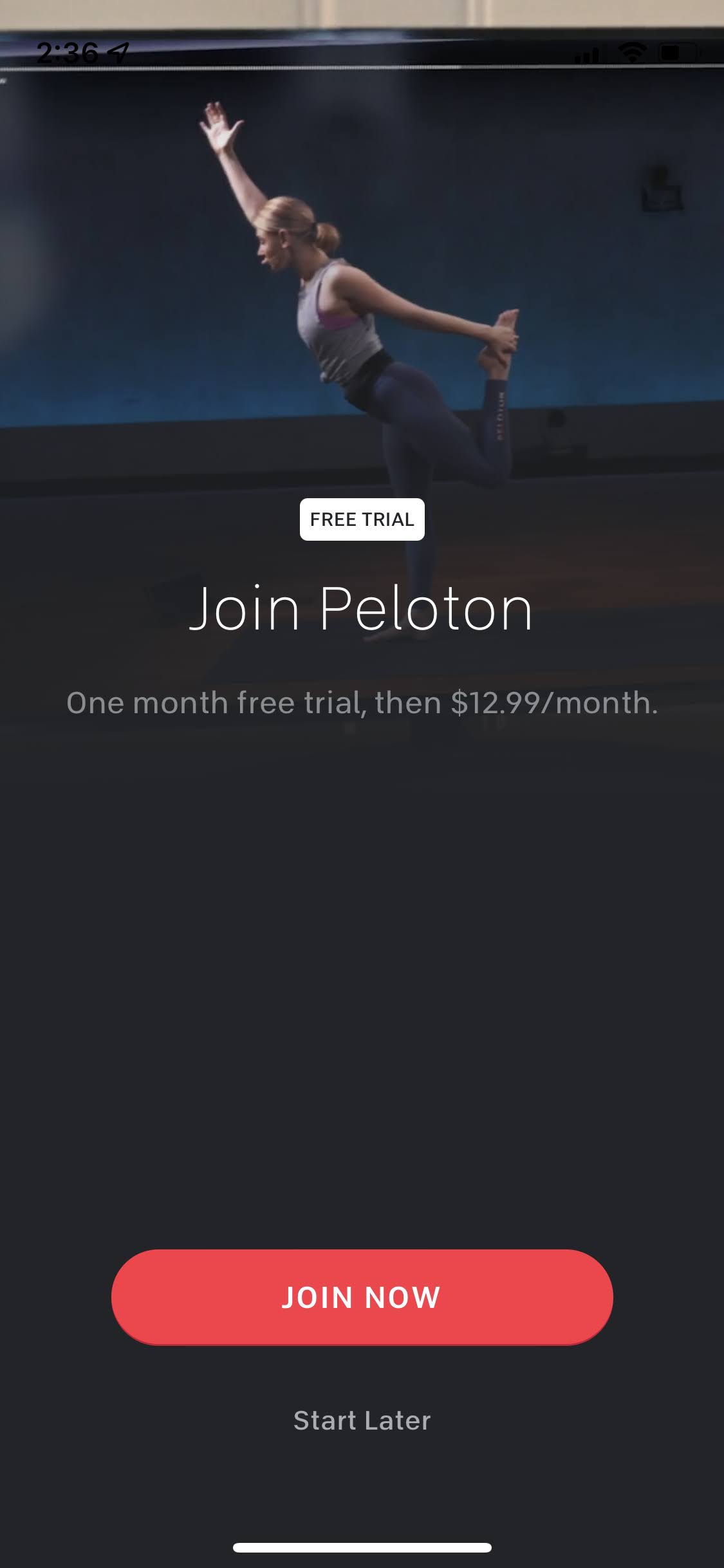 Peloton subscription paywall